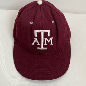 Vtg Texas A&M Pro Line Men's Maroon Fitted Hat/Cap Sz 7 3/8 Made in USA